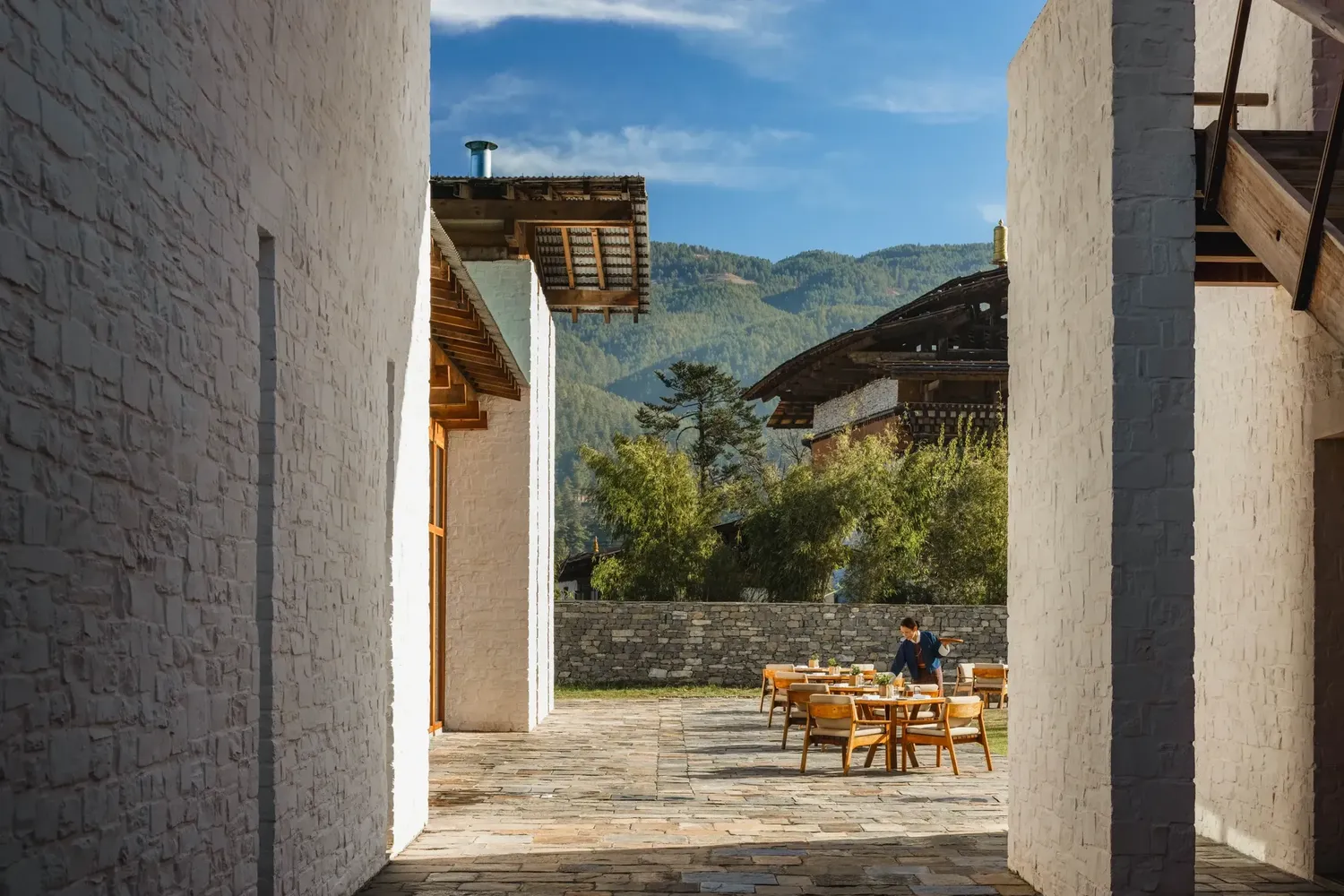 Ben Richards Amankora Bhutan 061 Bumthang Lodge outdoor dining 46729