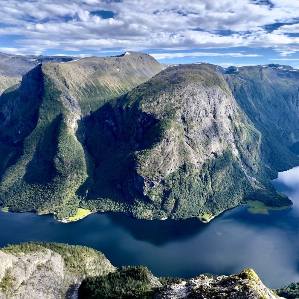 Aurland fjord view