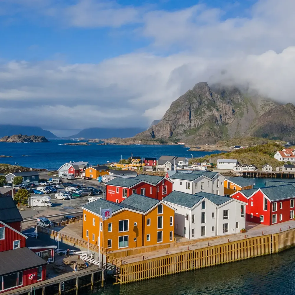 Henningsvaer Hotel from above