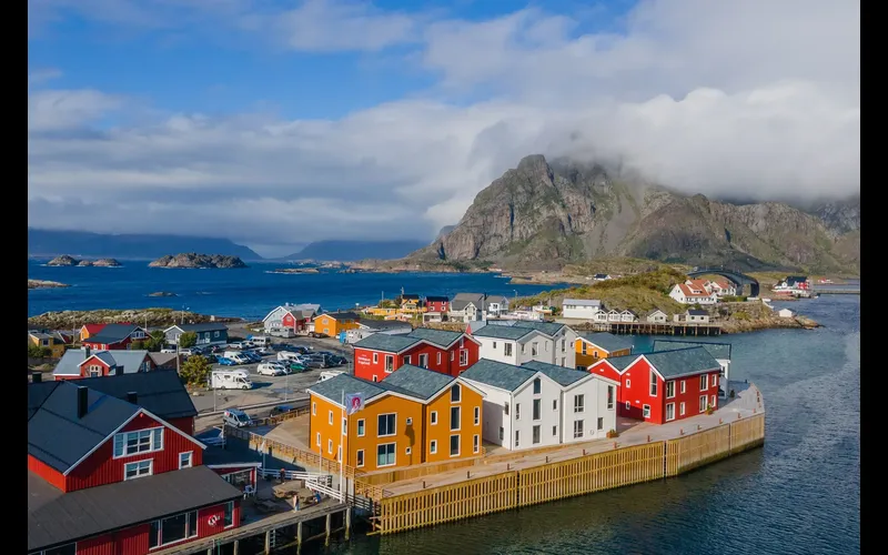 Henningsvaer Hotel from above