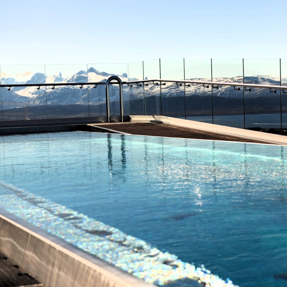 Rooftop pool cred Wood Hotel Bodø