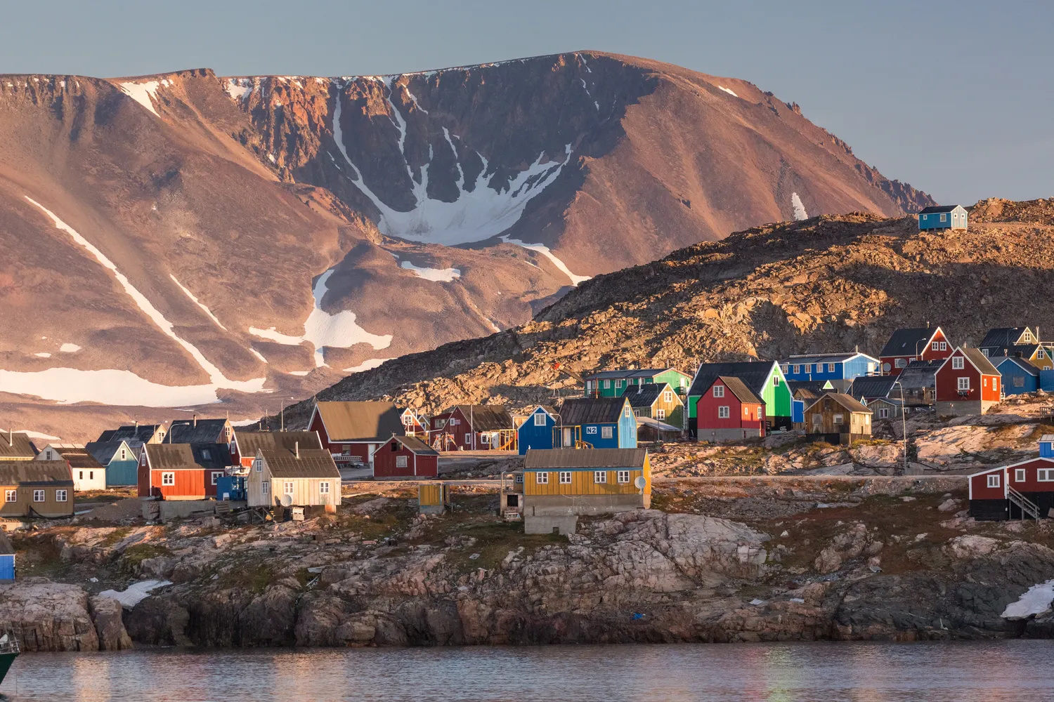 Ittoqqortoormiit town sunrise East Greenland 2