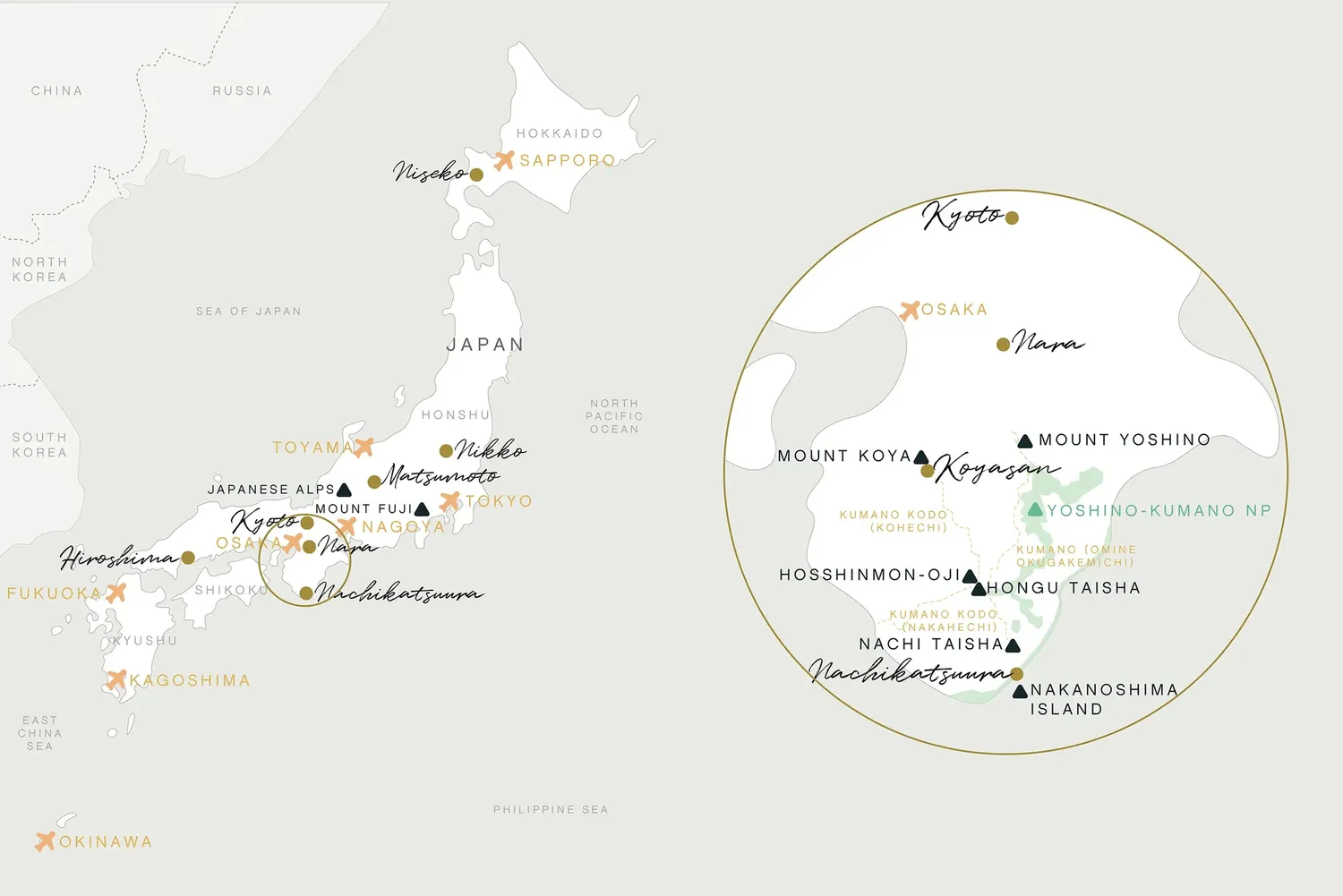 WIL MAP JAPAN Japan with Kii Kumano Zoom