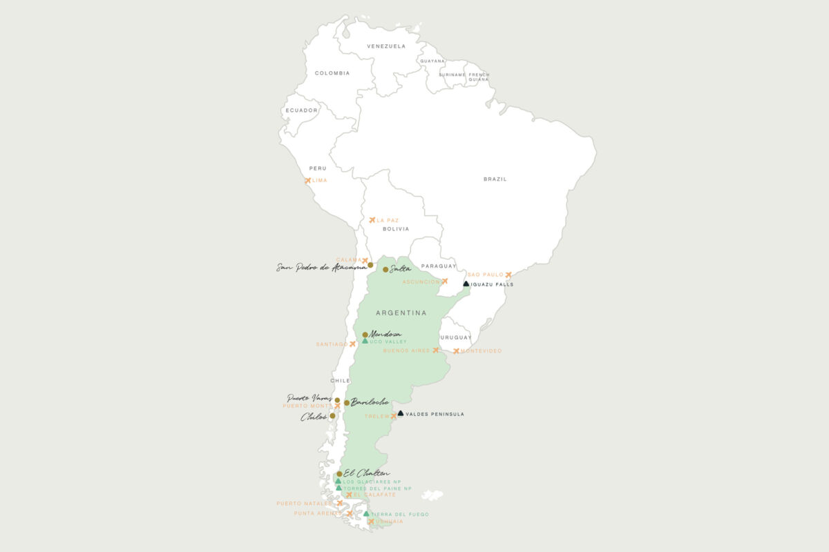 WIL MAP SOUTH AMERICA Argentina