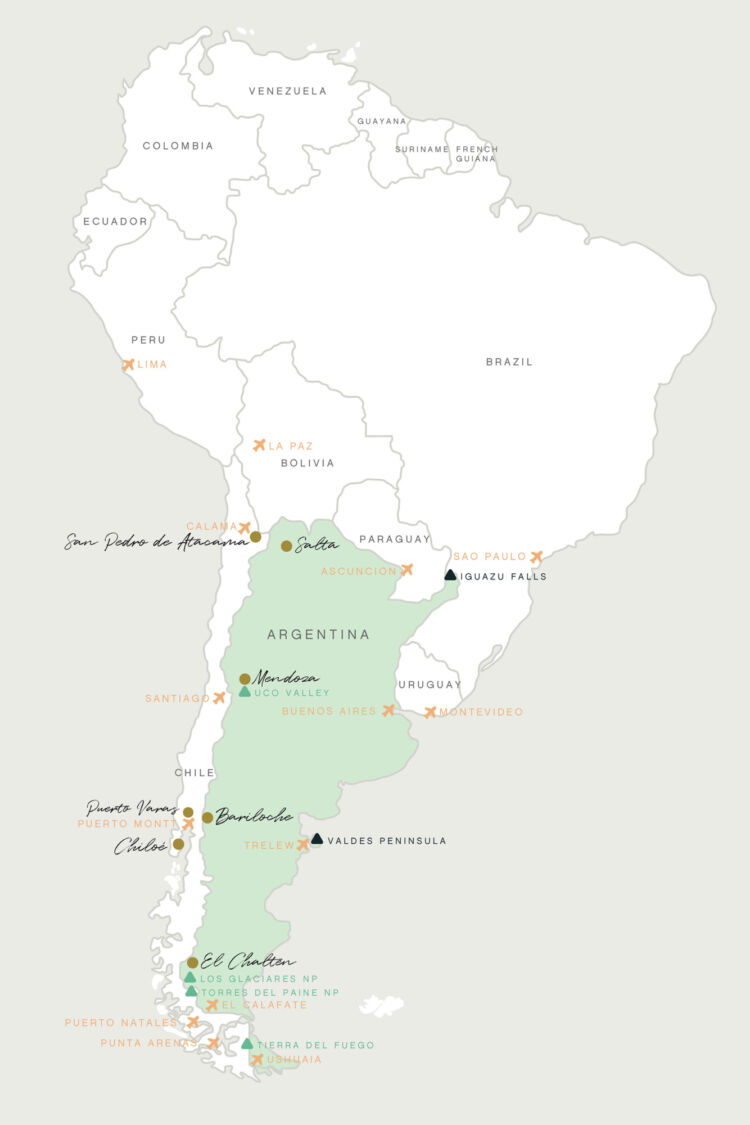 WIL MAP SOUTH AMERICA Argentina V