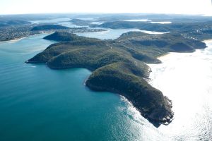 NSW journey, cr Pretty Beach House aerial view of Bouddi Peninsula