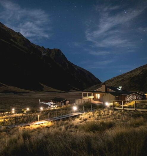 Starry Night Exterior at Minaret Station