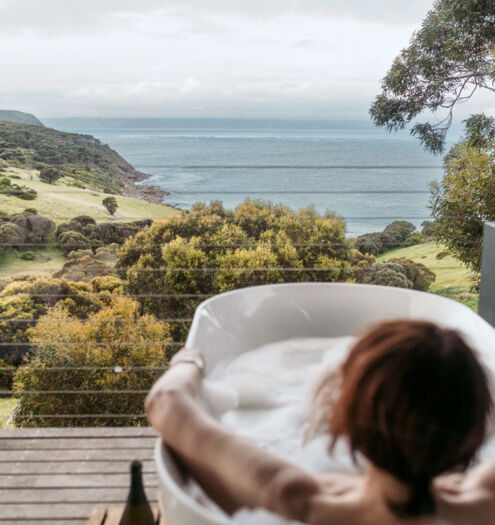 Sea Dragon Lodge Kangaroo Island Luxury Ocean View Villa Outdoor bath view