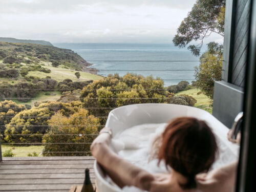 Sea Dragon Lodge Kangaroo Island Luxury Ocean View Villa Outdoor bath view