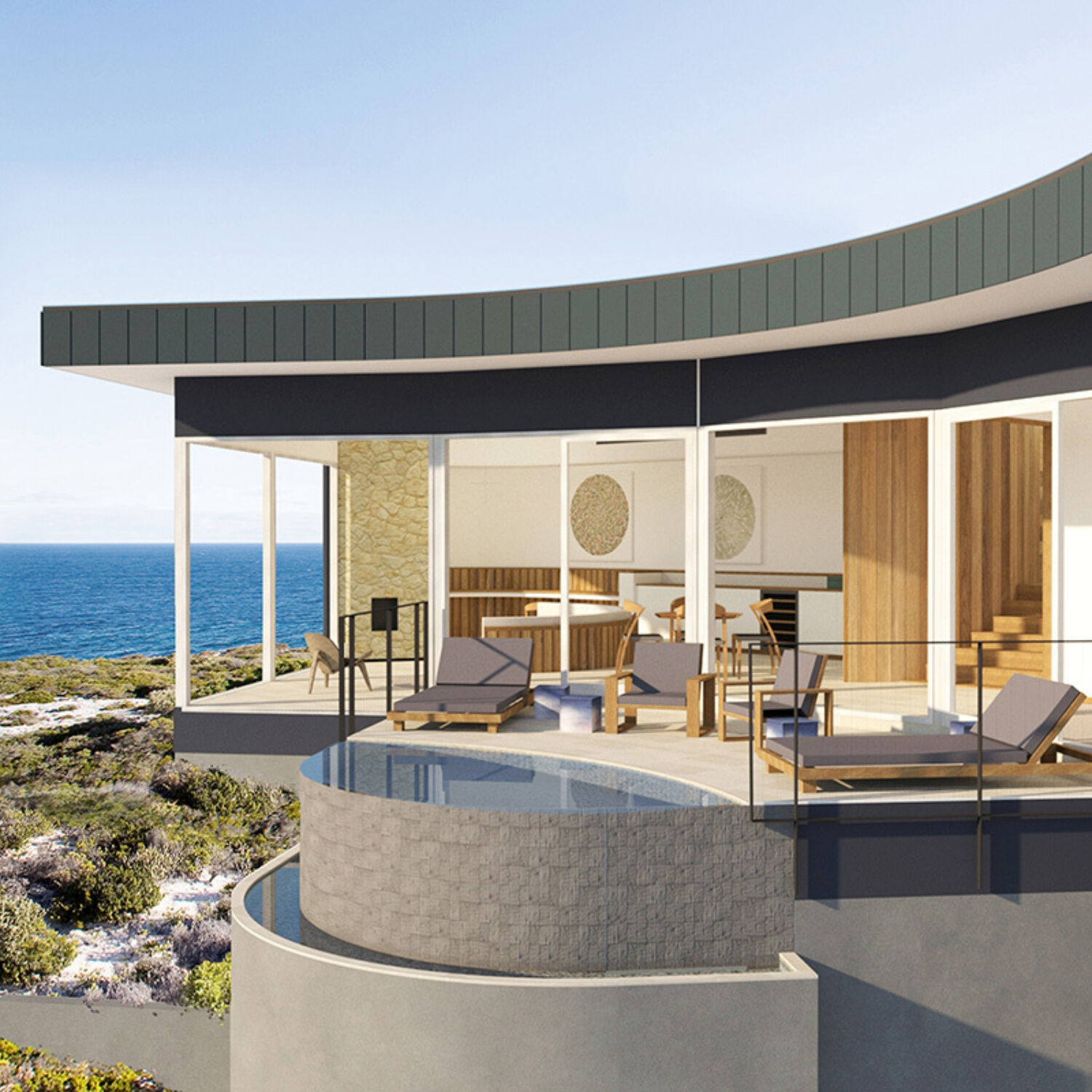 Southern Ocean Lodge Osprey Suite render