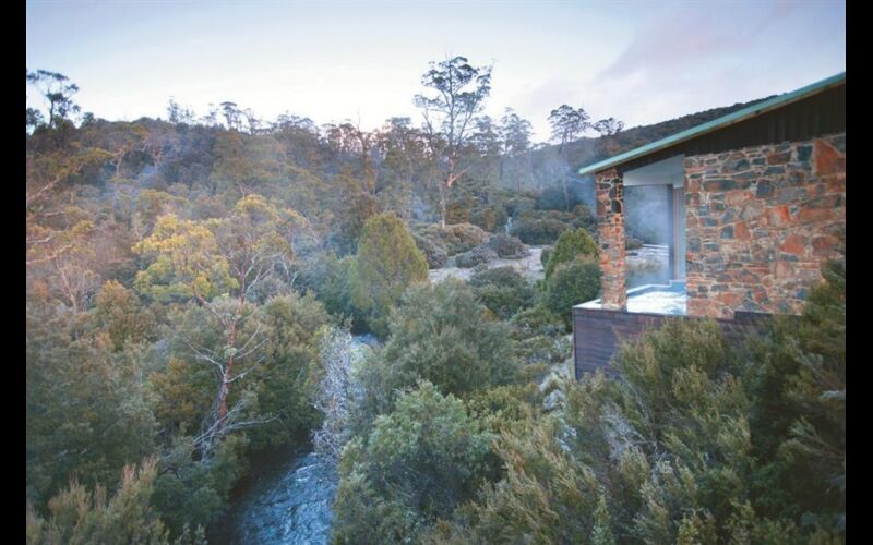 Cradle Mountain Lodge spa exterior