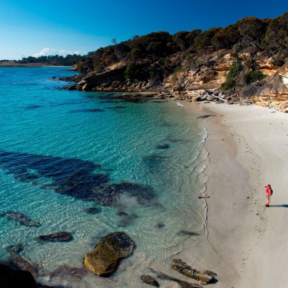 Beautiful beaches Maria Island