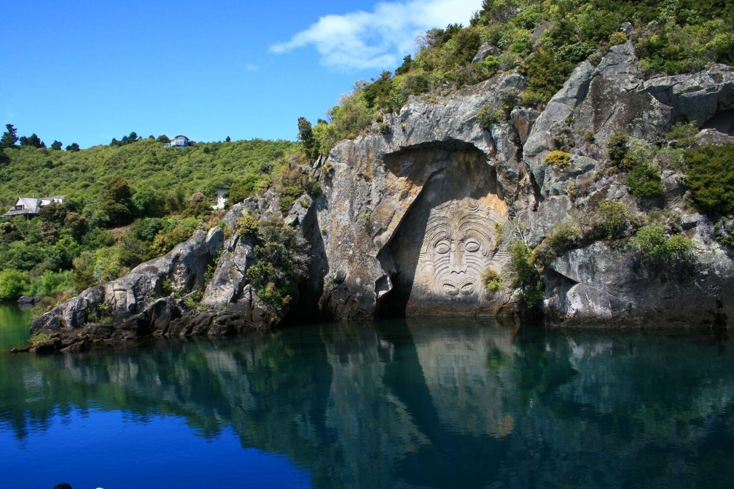 Lake Taupo cruise Maori Rock Carvings