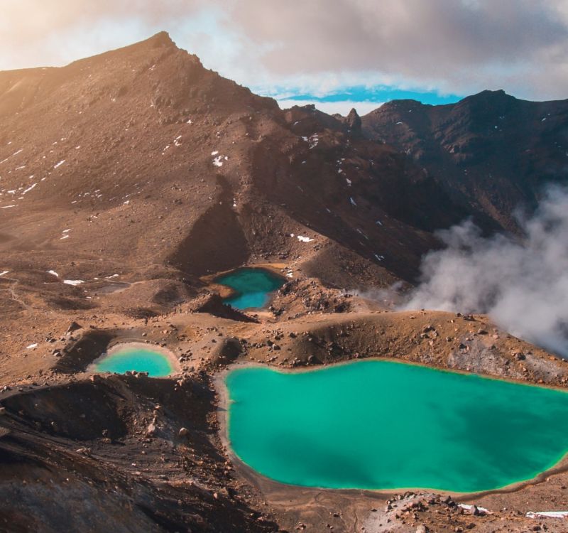 Tongariro Alpine Crossing Emerald Lake LS